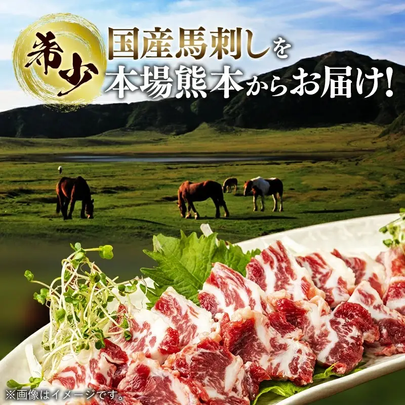 国内産 阿蘇肥育 赤身馬刺し 300g 【熊本と畜】 - 馬刺し 定番 赤身 濃厚 旨味 馬肉 国内産 希少 ブロック あっさり 食べやすい おすすめ 人気 おつまみ 熊本県 甲佐町