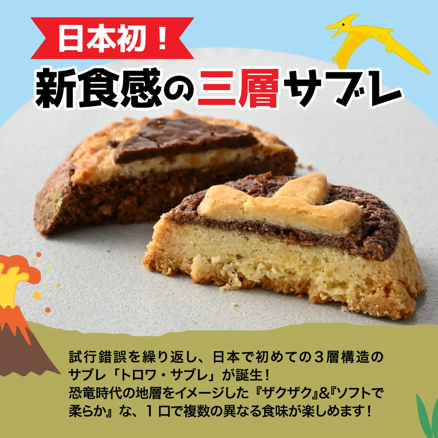 恐竜サブレ缶（小） 福井駅ティラノ缶 [A-135005_01]  きょうりゅう