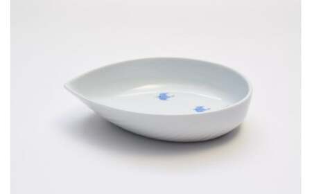 有田焼 染付波千鳥 刺身皿・組千代口【深川製磁】食器 器 うつわ 食器セット 皿 刺身皿 醤油皿 小皿 鳥 千鳥 染付 食洗機対応 aa049