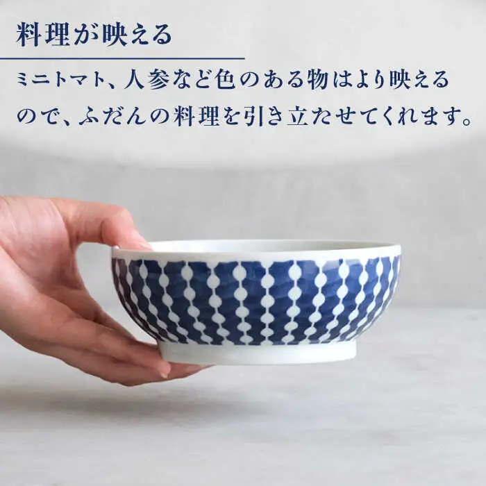 【波佐見焼】dye 旨味ボウル 皿 ストレート柄 2点セット【西海陶器】[OA387]