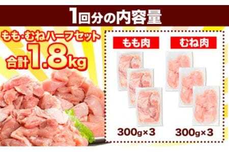 鶏肉 【6か月定期】 ももむね 計10.8kg