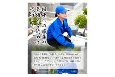  墓地のお掃除代行サービス 1回 