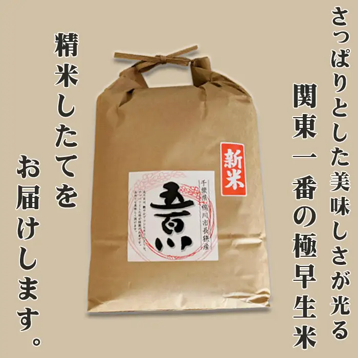 《令和７年産》【米屋新蔵】関東一の極早生米『五百川』５kg　[0016-0026]