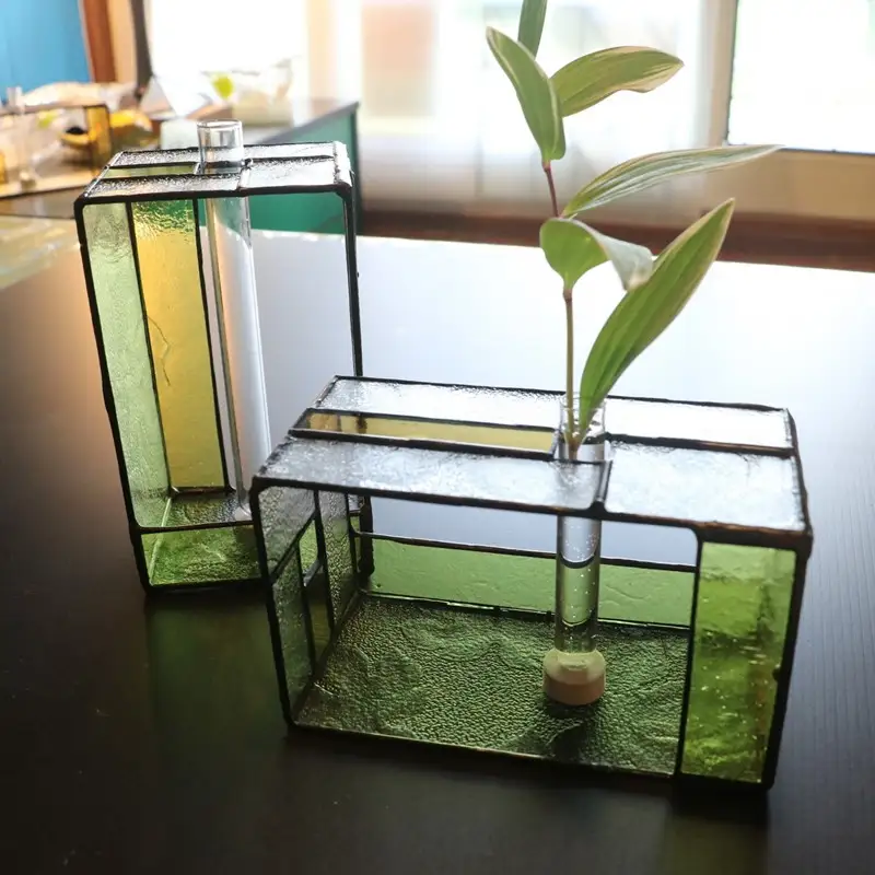 花瓶 四角ボックス花器 一輪挿し｜花瓶