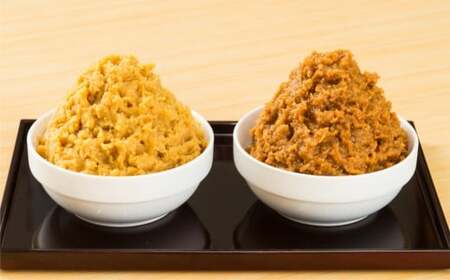 樽から生詰め！「カニ印手詰め味噌（白・赤）」計2kgセット