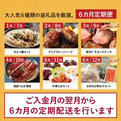 Z61-81 寄附額改定↓↓ 【定期便 全6回】若杉バラエティ定期便（毎月お届けコース） 惣菜