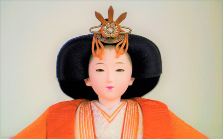 【飾り台セット“有明”】人形作り40年 “平安天鳳”作 丹後ちりめん 人参草木染め 手作り ひな祭り 木製 今どき かわいい おしゃれ モダン H067-142