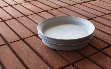 1616/ TY Round Deep Plate 200 Grey 2枚セット【1616/arita japan】有田焼 食器 器 皿 中皿 丸皿 ラウンド プレート グレー シンプル eb025