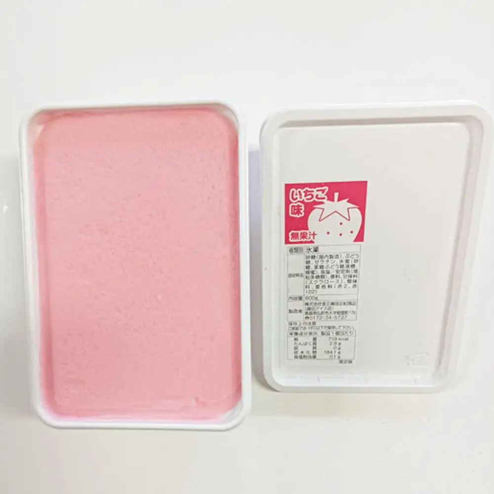 アイス 藤田アイス店 屋台アイスセット【イチゴ味×1個+りんご味×1個（りんご果肉入り）+コーン10個】