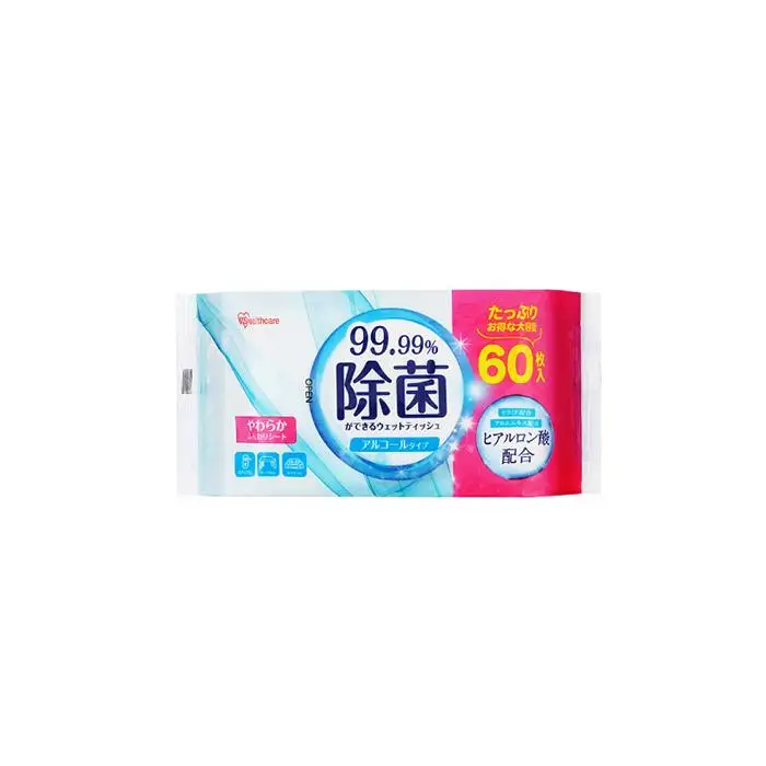 【60枚入×12個】除菌ができるウェットティッシュ アルコールタイプ