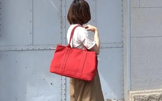 CROSSROAD 帆布トートバッグ L 501091 レッド
