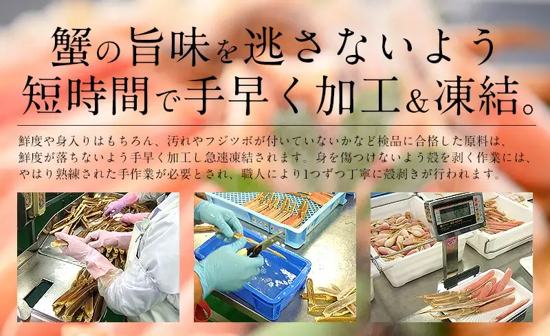 【12月1日～25日着(指定日不可)】カット済ズワイ蟹 ハーフポーション 400g [053-a035]