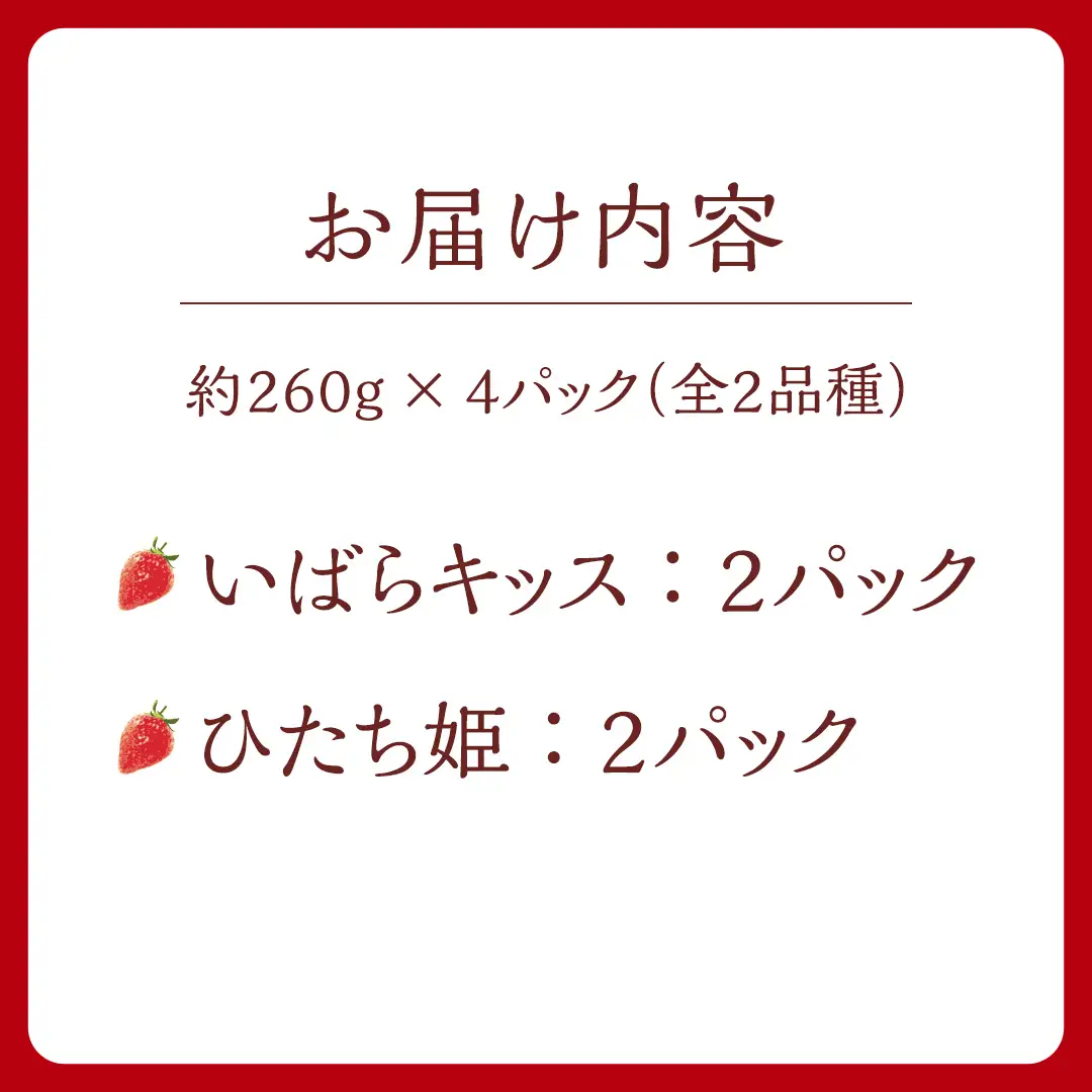 いちご 2種 完熟セット 約1040g 茨城いちごグランプリ受賞農園 