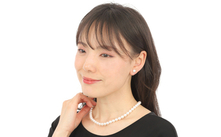 老舗の真珠専門店・無調色花珠鑑別書付きアコヤ真珠ネックレス・ イヤリング セット7.5～8.0ミリ / 伊勢志摩 志摩 三重県 真珠 パール あこや アクセサリーネックレス イヤリング ピアス セット ジュエリー アコヤ貝 冠婚葬祭 結婚式 葬式 フォーマル 