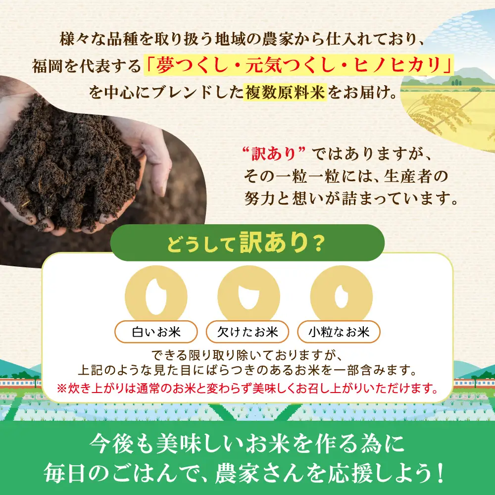 【精米】令和8年産 訳あり 福岡県 ふくきらり 10kg 精米 白米 (品番:3X4)