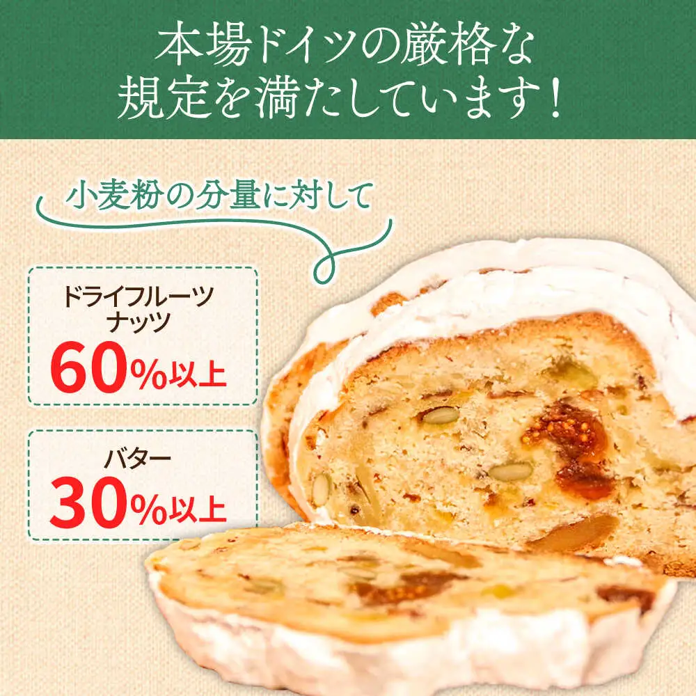 【2026年10月-発送】【本場ドイツの規定を満たした】クラシカル シュトーレン 1/2本（約250g）/ ハーフサイズ お試し クリスマス スイーツ デザート 洋菓子 / 南島原市 / 本田屋かすてら本舗[SAW055]