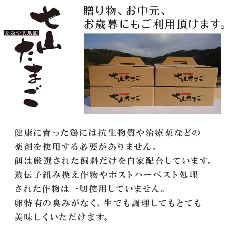 放し飼い！七山たまご 20個箱×4(合計80個) (Ｍ~Ｌサイズ相当) 玉子 生卵 鶏卵 佐賀県唐津産