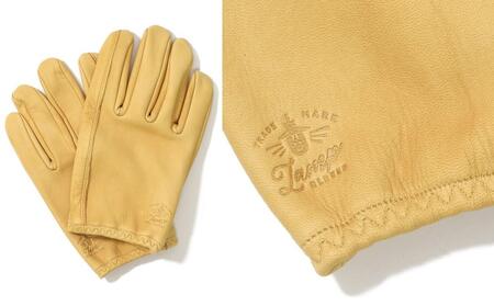 LAMP GLOVES -UTILITY GLOVE SHORTY-(カラー：キャメル／サイズ：L)【革手袋 レザー グローブ 鹿革 メンズ レディース Lamp gloves ランプグローブス ショート ドライビンググローブ バイカー ファッション 手袋 香川県 さぬき市】