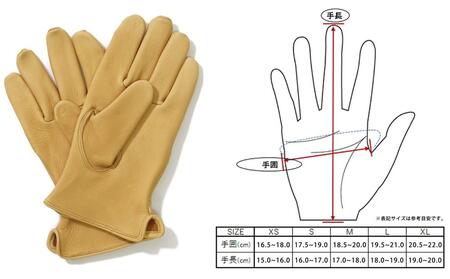 LAMP GROVES -UTILITY GLOVE STANDARD-(カラー：キャメル／サイズ：L)【革手袋 レザー グローブ 鹿革 メンズ レディース Lamp gloves ランプグローブス スタンダード ドライビンググローブ バイカー ファッション 手袋 香川県 さぬき市】