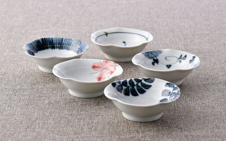 【波佐見焼】お茶碗・小皿 ネイビー ホワイト 10点セット【西海陶器/堀江陶器】[NB142]