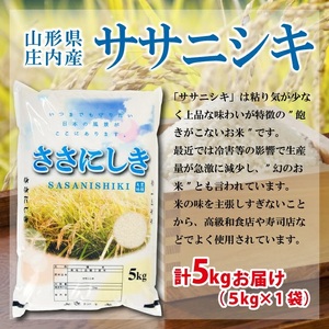 SZ0419　令和7年産【精米】ササニシキ　5kg×1袋 AK