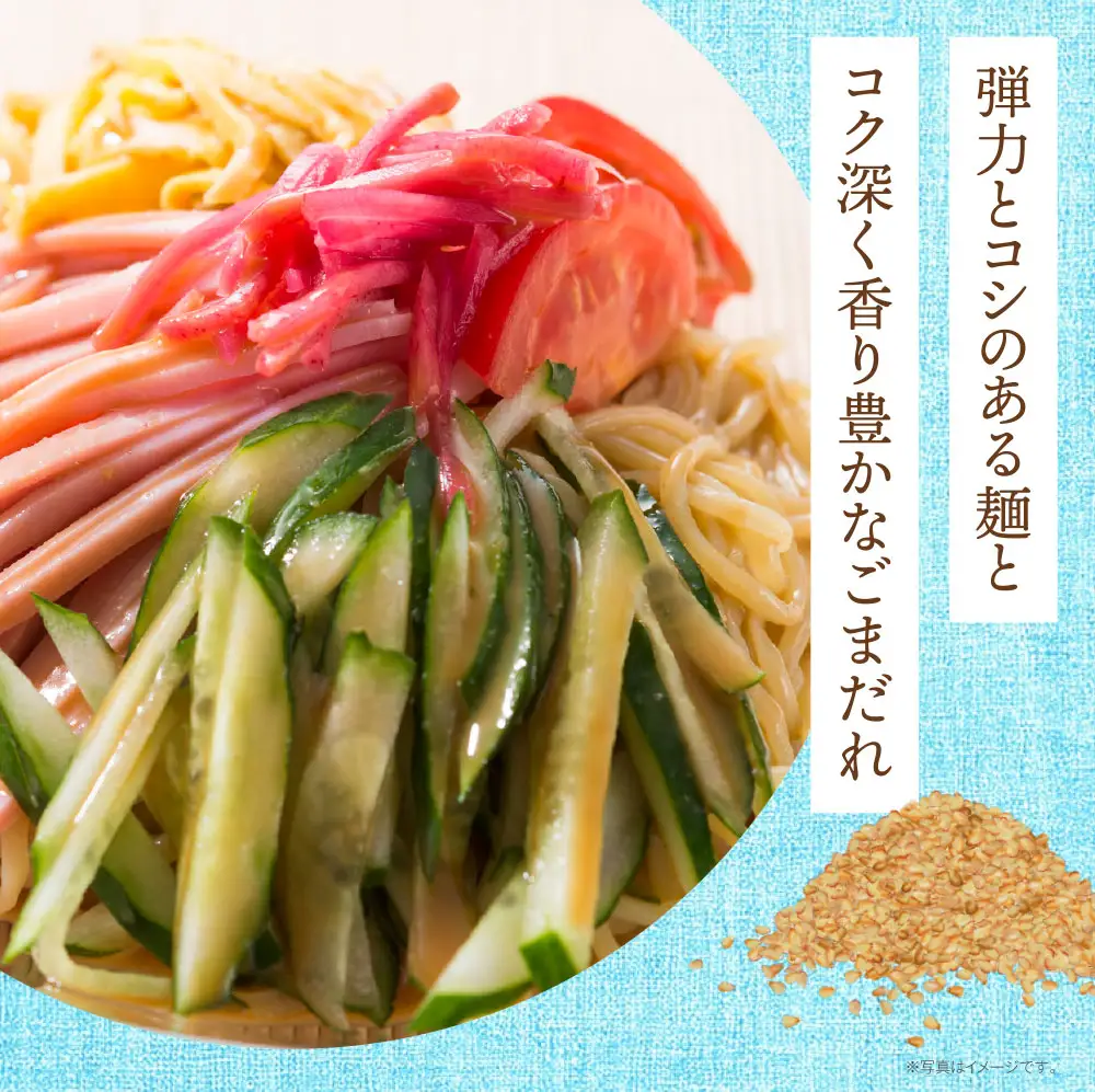 Z16-23 【4～8月発送】福岡県産ラー麦 冷し中華（ごまだれ付）冷やし中華
