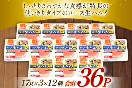 ハム ロース 生ハム 12パック 3束入り