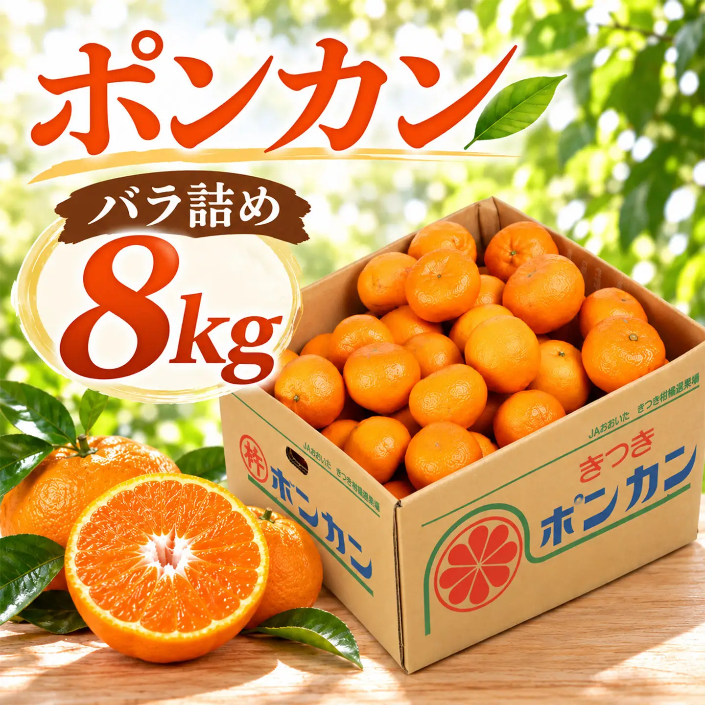 ポンカン 8kg（バラ詰め）／ ミカン みかん 蜜柑 柑橘 8kg 柑橘類 ぽんかん ポンカン フルーツ 先行予約 1月 1月発送 ＜132-005＞