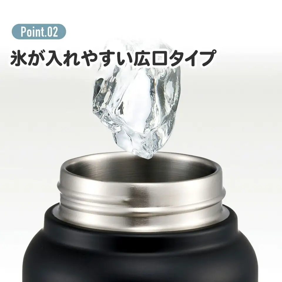 【ハンドル付ワンプッシュダイレクトボトル】 800ml 保冷専用ブラック STD8H_4973307596674 11-023