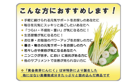 黄金発芽にんにく スプラウト パウダー サプリメント W特許 有機JAS認定肥料【 1袋 ／ 約31日分 93粒 】 加工食品 