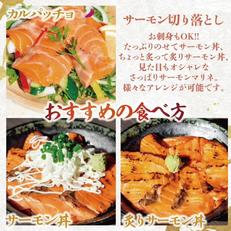 訳あり サーモン 切り落とし 800g (400g×2袋）_AF108