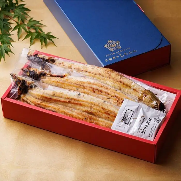 三河一色産手焼き炭火焼き活うなぎ白焼き　3尾セット 土用の丑