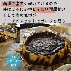 バスクチーズケーキ 5号 〈北海道産クリームチーズ使用〉〈丹波市〉 チーズケーキ 菓子