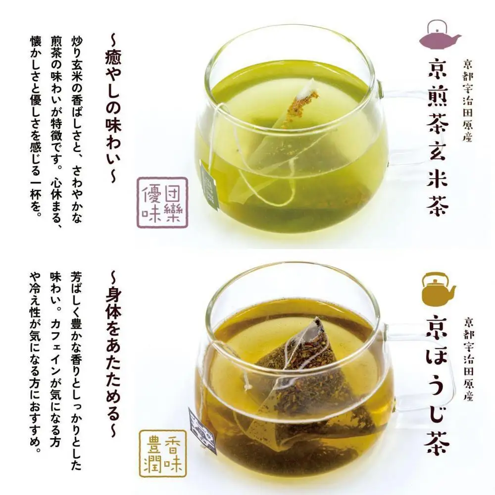 【京都ぎょくろのごえん茶】四種の京茶 飲み比べ白貼箱セット