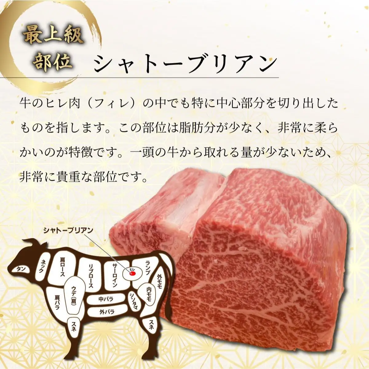 【佐賀牛】幻の部位★シャトーブリアン