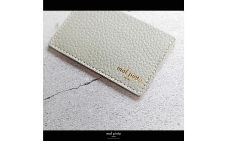 maf pinto (マフ ピント) カードケース 1枚 免許証 マイナンバーカード 薄型 スリム ライトグレー ADRIA LINE レザー 本革 日本製