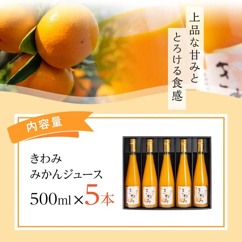 きわみ みかんジュース 500ml × 5本 入り ギフトセット【mao7】