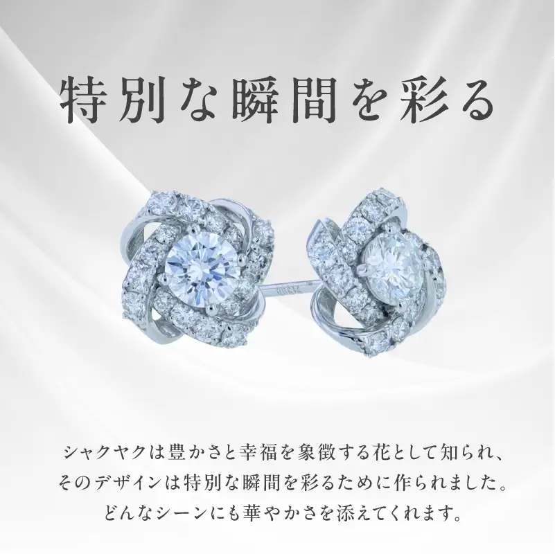 ARC-EN-CIEL プラチナ ダイヤピアス 計0.7ct