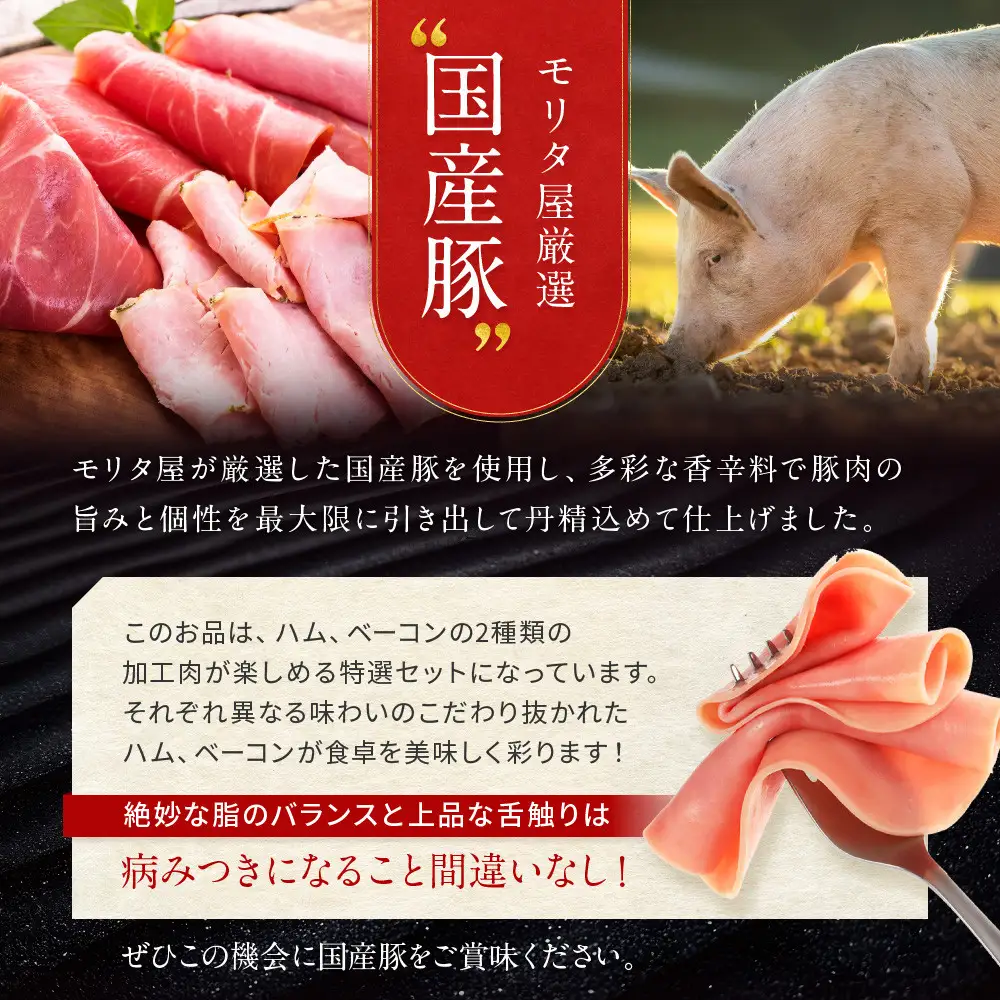【京都モリタ屋】モリタ屋ハム・ベーコンセット｜京都 老舗 有名店 ﾍﾞｰｺﾝ