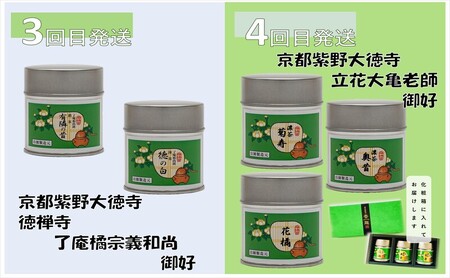 抹茶 定期便 4回 宇治抹茶 奥西緑芳園 抹茶