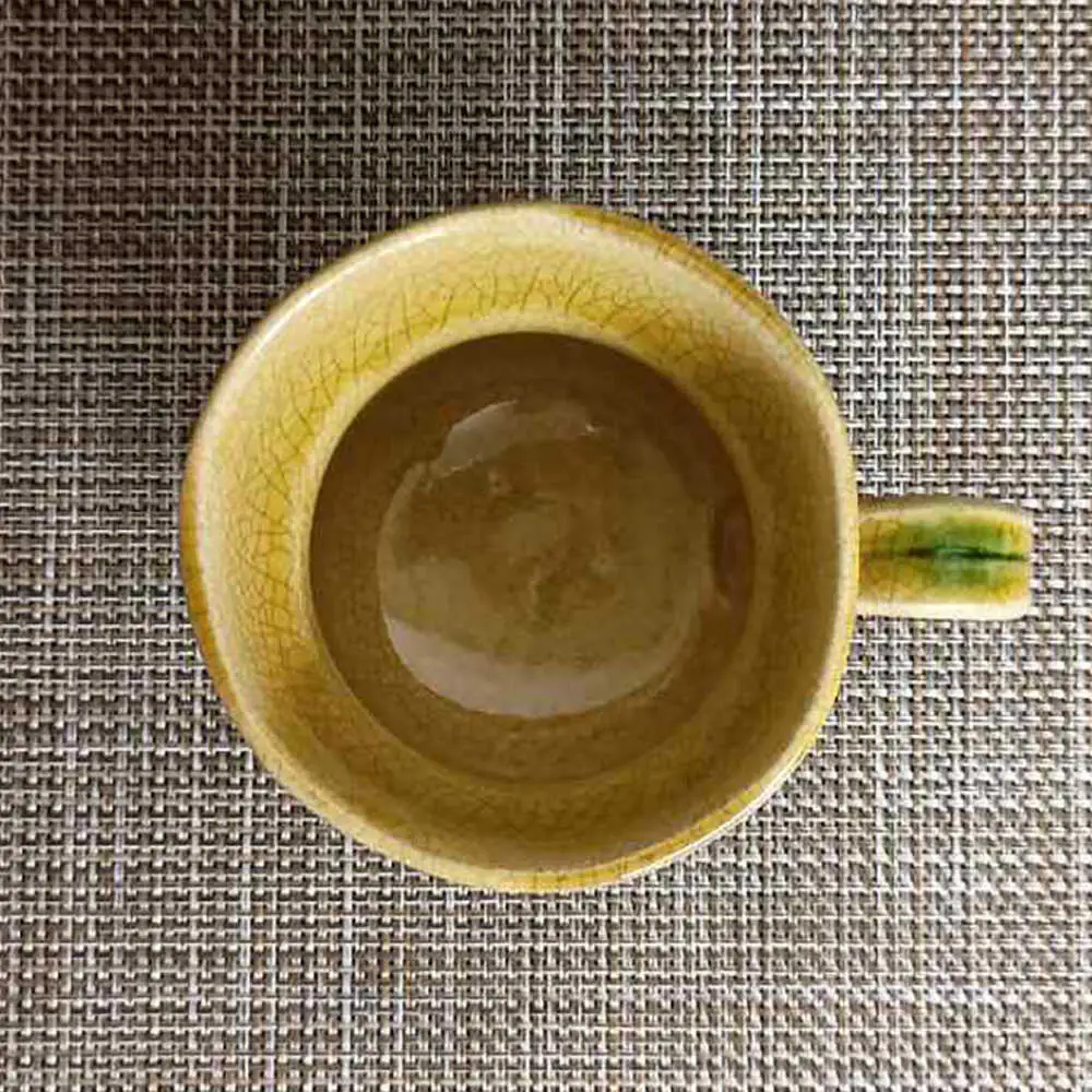 【瀬戸焼】黄瀬戸くし目マグ(大) 【愛窯工芸社】/ マグカップ コップ 食器 和食器 / 瀬戸市 [BBAW001]