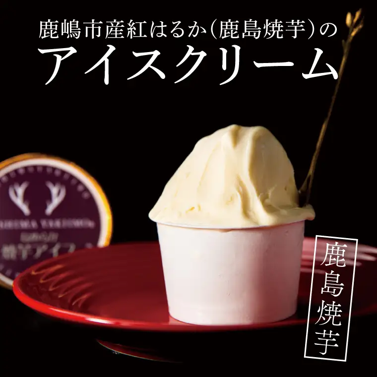 地元中学生が考案！鹿島焼芋 なめらか焼芋アイス 4個【紅はるか 焼き芋 やきいも 冷凍 さつまいも やきいもアイス アイス アイスクリーム 芋 お菓子 おやつ デザート スイーツ 鹿嶋市 茨城県】（KBK-29-1）