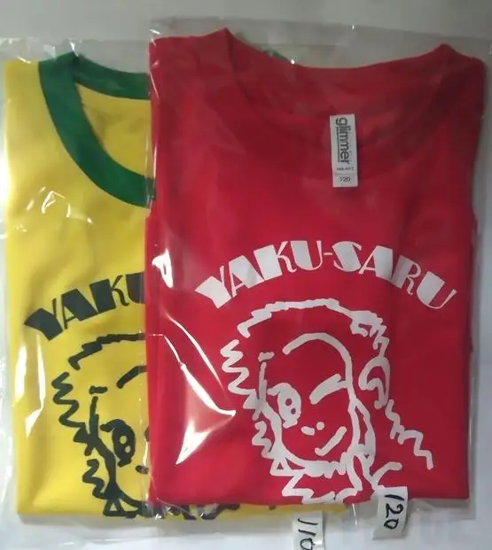 やくさるTシャツDRY 子供 　身長110cm【赤】