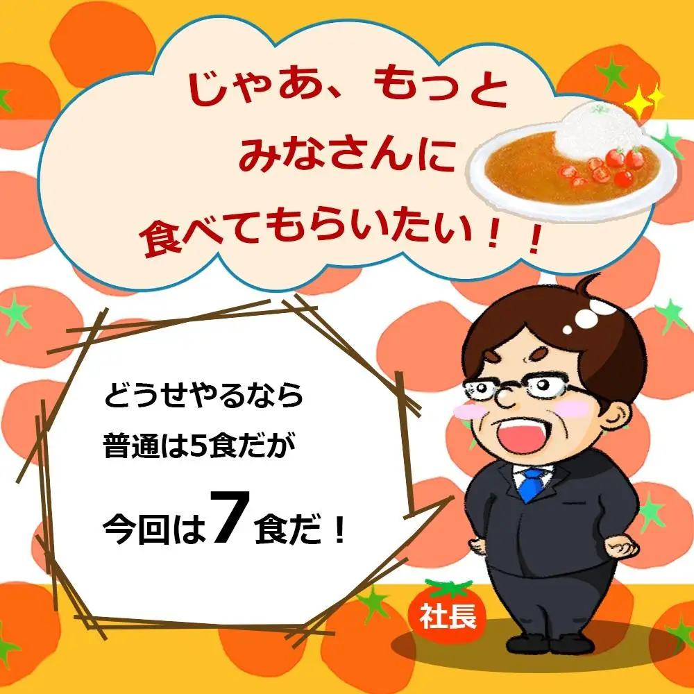 とまとたっぷり カレー（160g×7袋）| 訳あり レトルト トマト カレー  ふるさと清見21 DC021