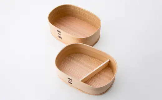 曲げわっぱ ほのか弁当 2段　305P6002【工房るわっぱ】