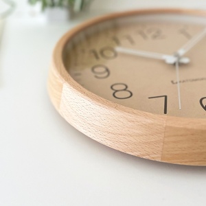 KATOMOKU muku clock≪km-45NA≫木製掛け時計(ナチュラル)【B-77-N1】