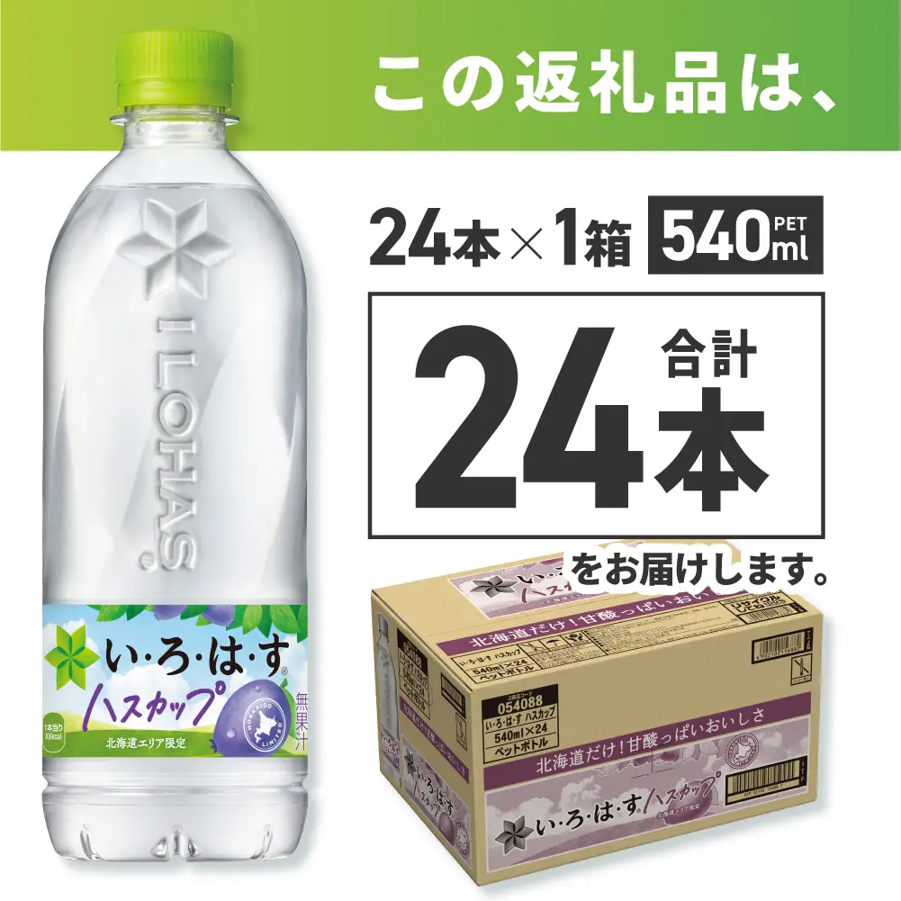 い・ろ・は・す ハスカップ　540mlPET×24本
