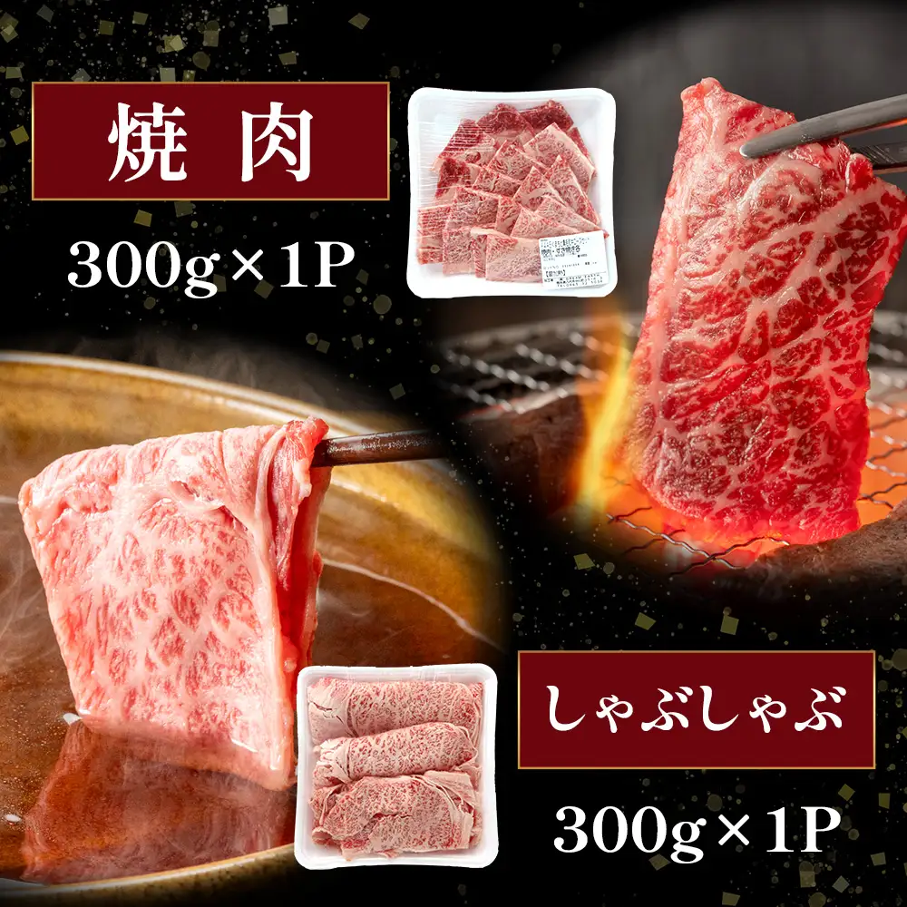 A4・A5 くまもと黒毛和牛 ロース セット 計600g ( すき焼き 300g / 焼肉 300g ) 本場 熊本県 ブランド 牛 黒毛 和牛 厳選 肉 上質 113-0506