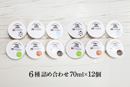 笠間市 ジェラート 6種詰め合わせ 12個セット 道の駅かさま JQ-002