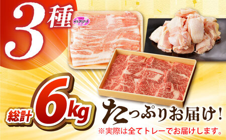 【全6回定期便】佐賀のお肉焼肉セット（牛肉・豚肉・鶏肉）【吉祥】 HCW019 焼肉 黒毛和牛 BBQ